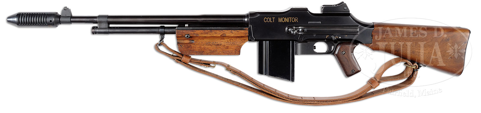 ABSOLUTELY FANTASTIC EXCEEDINGLY RARE COLT MONITOR MACHINE GUN U.S.M.C. MARKED (C&R).