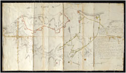 Extraordinarily rare & historically important Battle of Yorktown map executed by Jean Baptiste Gouvion.