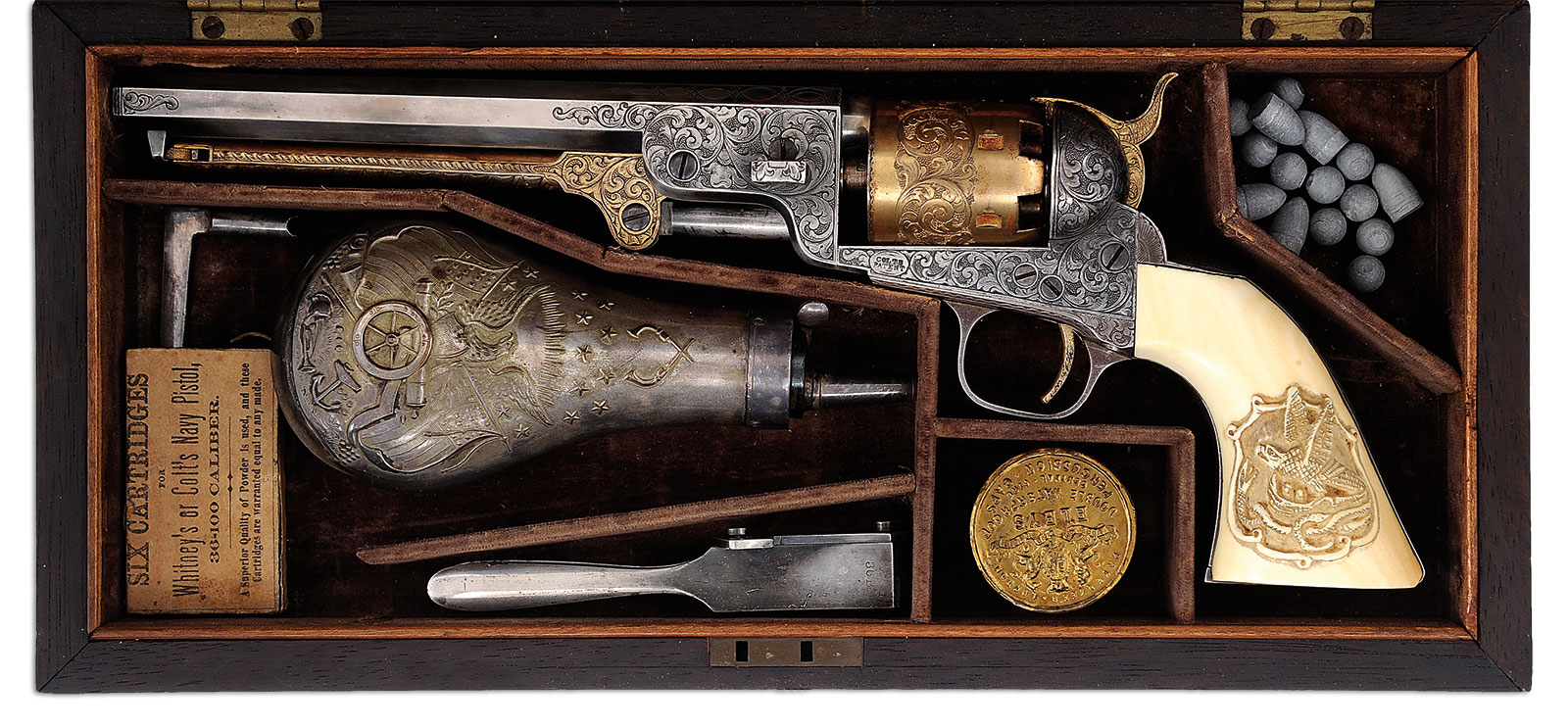 Fantastic Presentation Cased & Engraved w/All Accessories Colt 1851 Navy (Ray Bentley Collection)