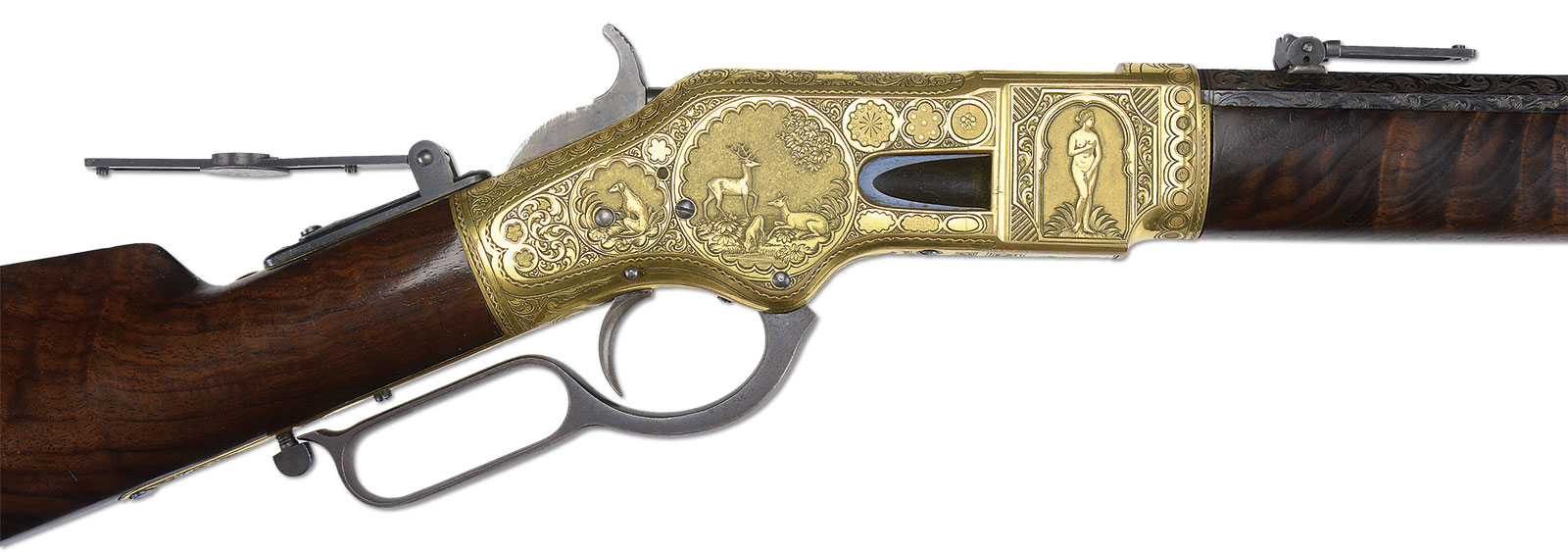 Opulent Relief Engraved Winchester 1866 Rifle