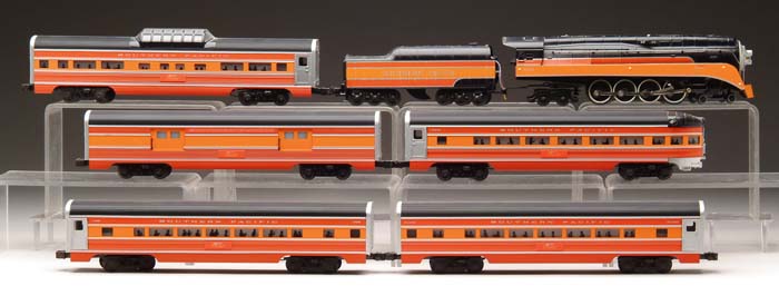 LIONEL O GAUGE SOUTHERN PACIFIC DAYLIGHT TRAIN SET.