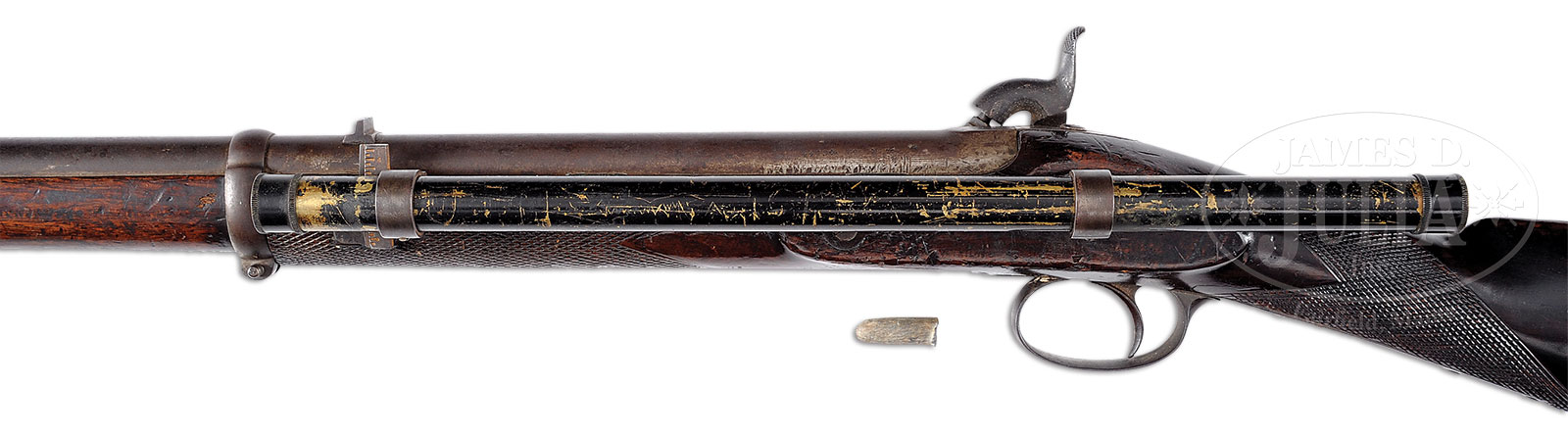 EXTREMELY RARE CONFEDERATE SCOPED 2ND QUALITY WHITWORTH SHARP SHOOTER’S RIFLE.