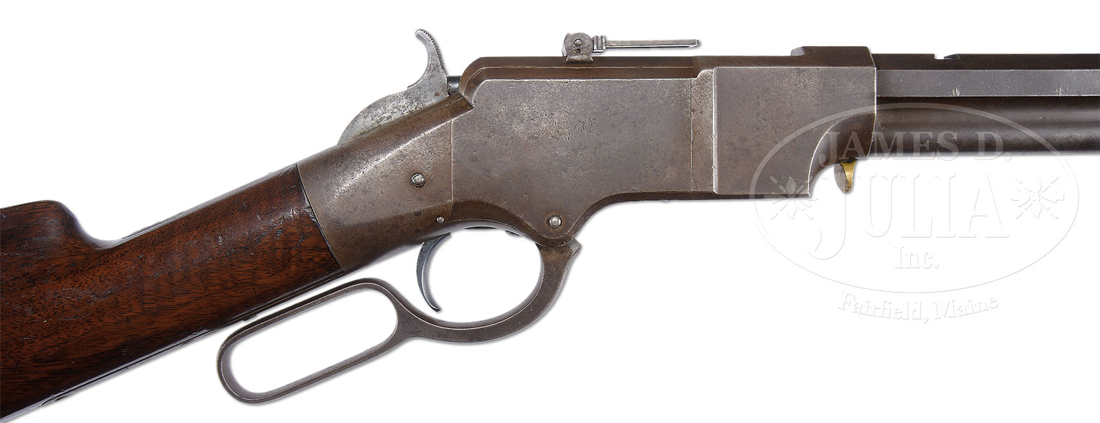 EXTREMELY RARE IRON FRAME HENRY MODEL 1860 LEVER ACTION RIFLE.